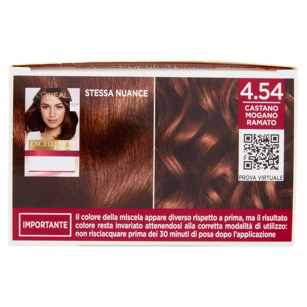 L'Oréal Paris Excellence Creme Colorazione Triplo Trattamento Castano Mogano Ramato 4.54